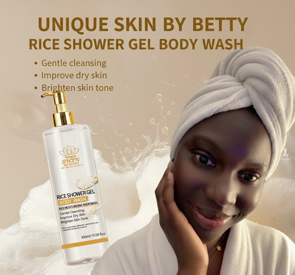 Rice Body Wash & Body Scrub Set