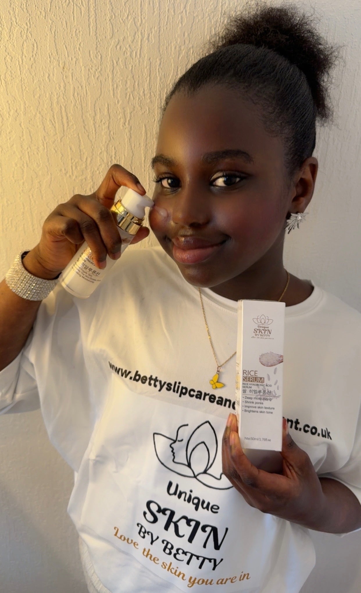 THE DAY GLOW SET OF (SIX) RICE SKINCARE BY UNIQUE SKIN BY BETTY