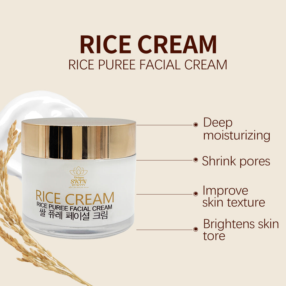 RICE MOISTURISING GLOW SET OF 9 (BY UNIQUE SKIN BY BETTY)