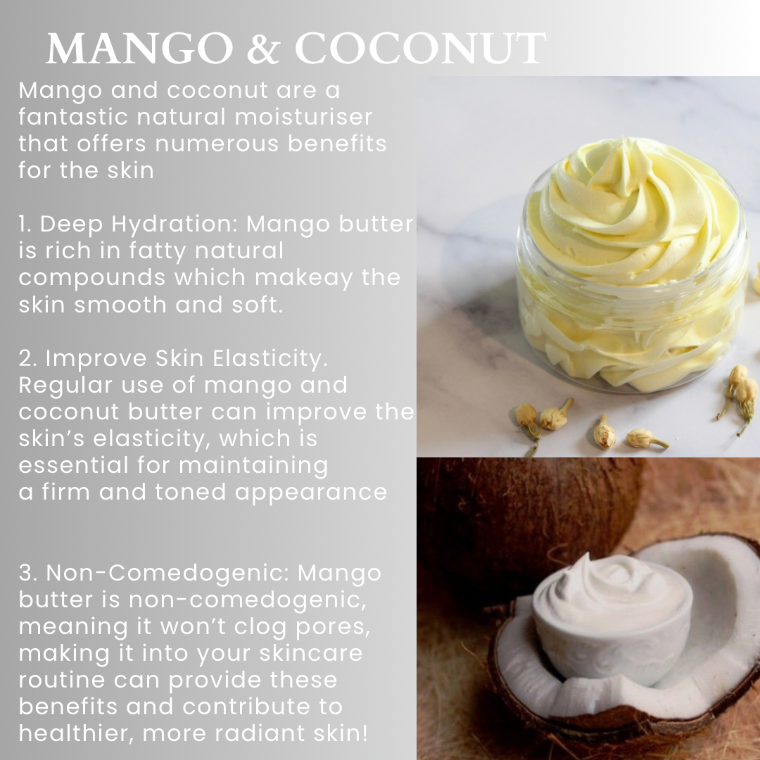 UNIQUE SKIN MOISTURISING BODY CARE BUNDLE ( Coconut and mango blend)