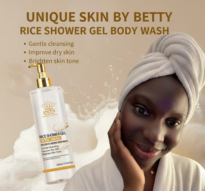 Rice Body Wash & Body Scrub Set