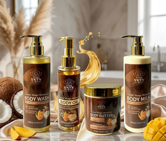 UNIQUE SKIN MOISTURISING BODY CARE BUNDLE ( Coconut and mango blend)