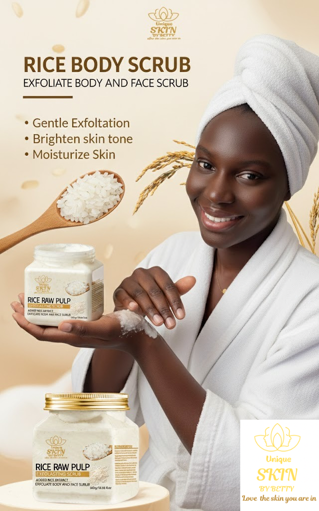 Rice Body Wash & Body Scrub Set