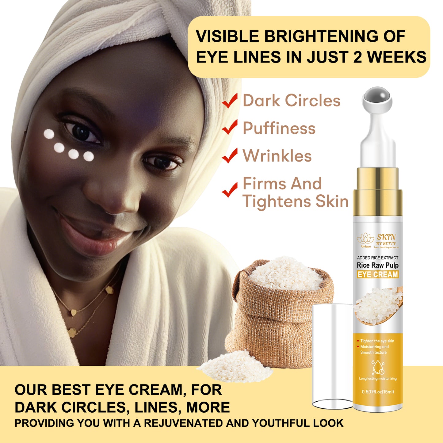 RICE EYE CREAM FOR PUFFY EYES & DARK CIRCLE