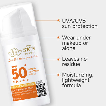 SPF50+ By Unique Skin By Betty