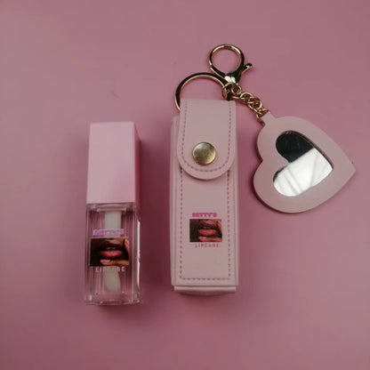 LIP GLOSS WITH POCKET KEYCHAIN