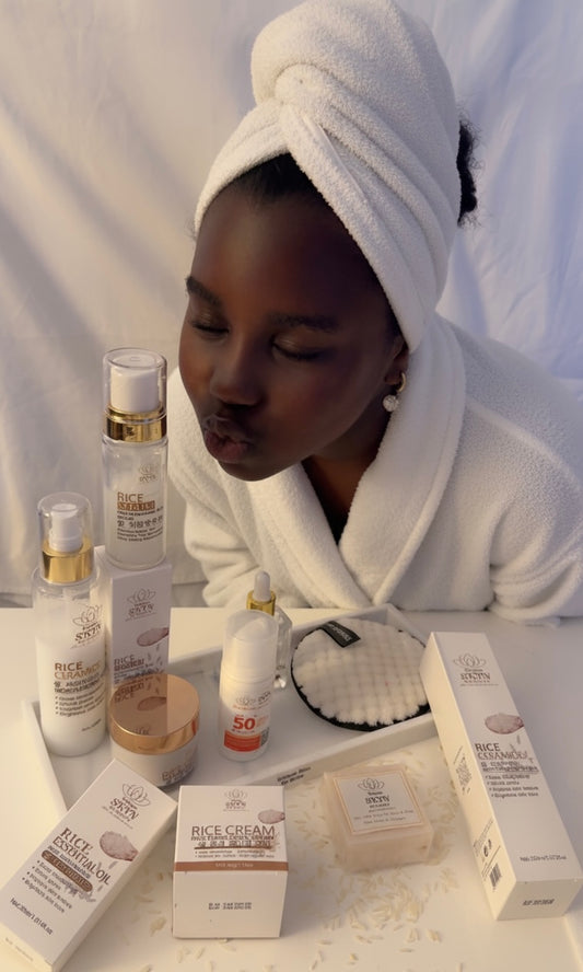 RICE MOISTURISING GLOW SET OF 9 (BY UNIQUE SKIN BY BETTY)